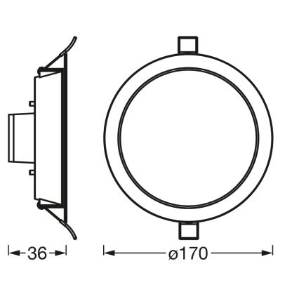 Osram - Downlight encastrável LED RGB regulável SMART+ DOWNLIGHT LED/12W/230V 3000-6500K Wi-Fi