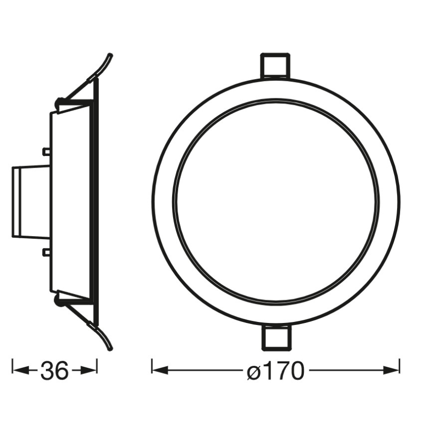 Osram - Downlight encastrável LED RGB regulável SMART+ DOWNLIGHT LED/12W/230V 3000-6500K Wi-Fi