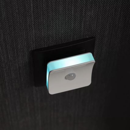 Osram - Luz noturna LED RGB para tomada com sensor LUNETTA LED/0,3W/230V