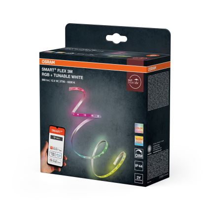 Osram - Fita LED RGB+TW dimerizável para exterior SMART+ FLEX 3m LED/12,5W/230V 2700-6500K IP44 Wi-Fi