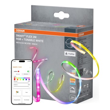 Osram - LED RGB+TW Fita regulável SMART+ FLEX 2m LED/8,5W/230V 2700-6500K Wi-Fi