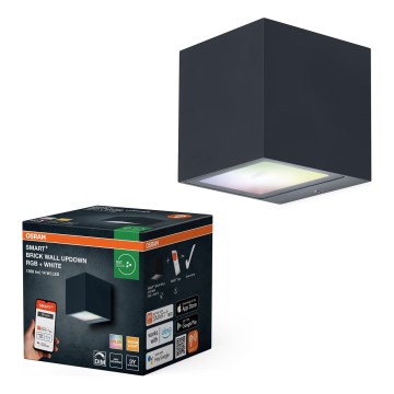 Osram - LED RGBW Aplique de parede exterior regulável SMART+ BRICK LED/14W/230V IP44 Wi-Fi