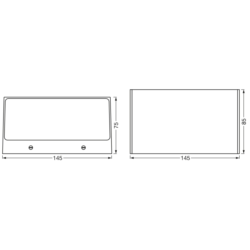 Osram - Aplique de parede exterior LED RGBW dimerizável SMART+ BRICK LED/14W/230V IP44 Wi‑Fi