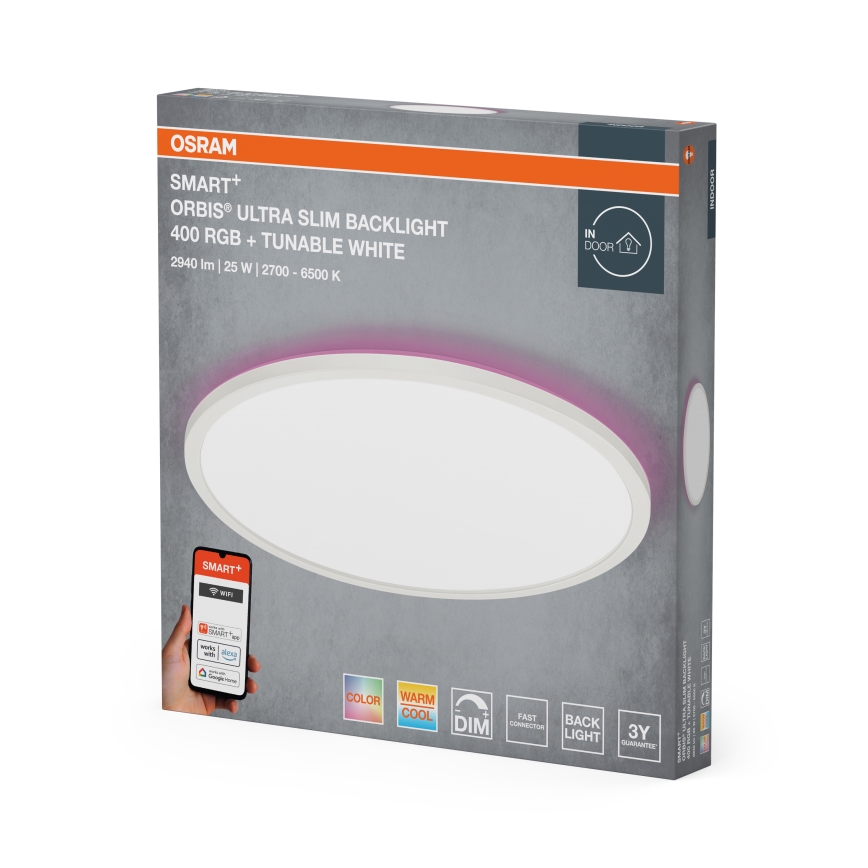 Osram - LED RGBW Candeeiro de teto dimerizável SMART+ ORBIS LED/25W/230V Ø 40 cm 2700-6500K Wi-Fi