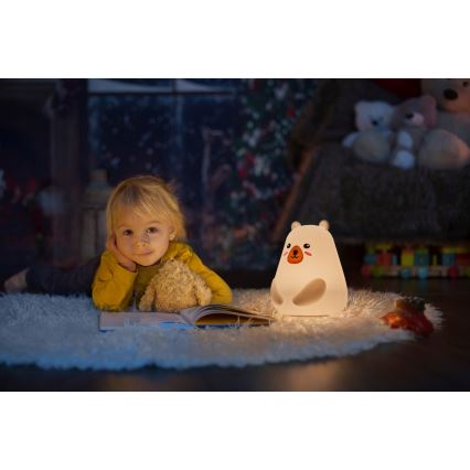Osram - LED RGBW Dimerizável candeeiro infantil tátil NIGHTLUX BEAR LED/0,7W/3,7V 1200 mAh branco