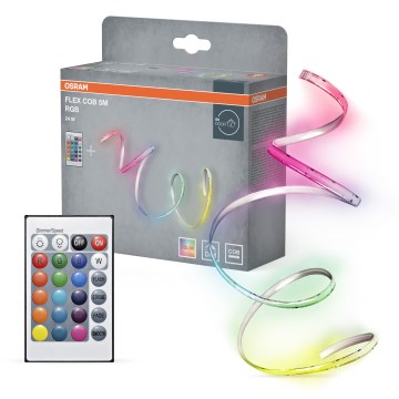 Osram - LED RGBW fita dimerizável FLEX COB 5m LED/24W/230V 2700-6500K + comando à distância