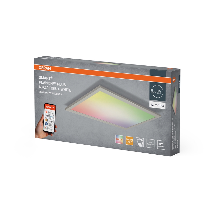 Osram - Candeeiro de teto dimerizável LED RGBW SMART+ PLANON LED/28W/230V 60x30 cm Wi-Fi