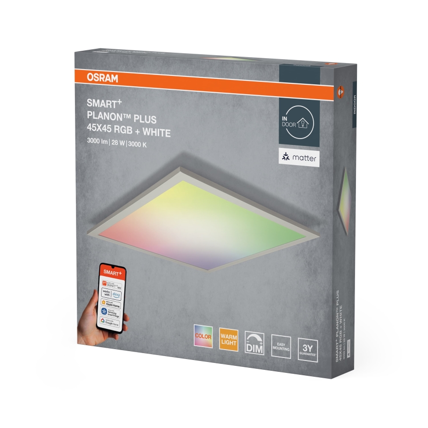 Osram - LED RGBW Luminária de teto dimerizável SMART+ PLANON LED/28W/230V 45x45 cm Wi-Fi