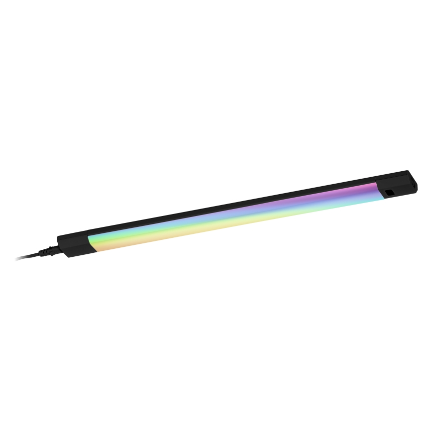 Osram - Luminária LED RGBW regulável sob armário com sensor de movimento LINEAR EDGE LED/8W/230V 50 cm preta + controlo remoto