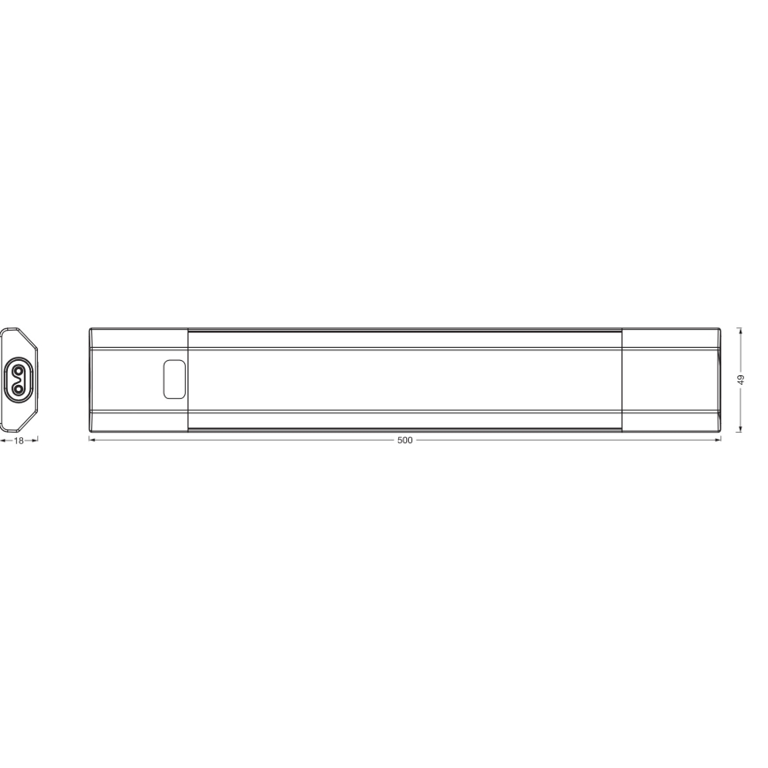 Osram - Luminária LED RGBW regulável sob armário com sensor de movimento LINEAR EDGE LED/8W/230V 50 cm preta + controlo remoto
