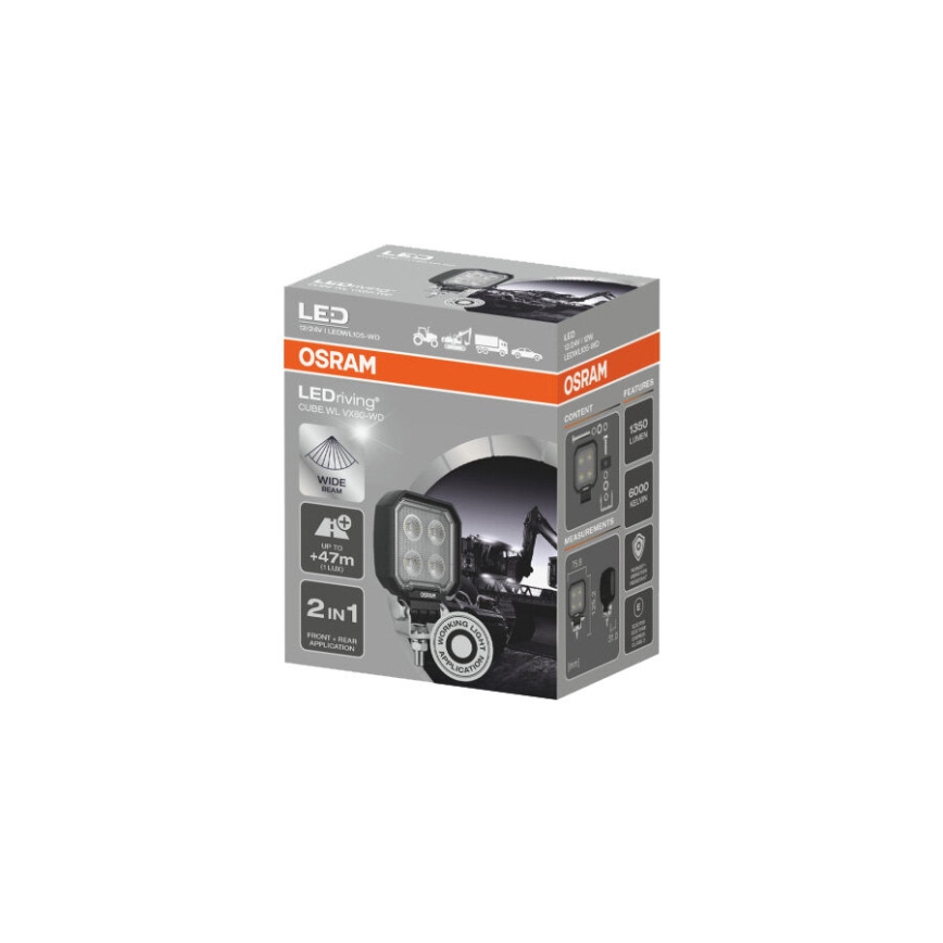 Osram - Farol de LED para automóvel LEDRIVING WL VX80-WD LED/12W/12/24V IP69 6000K