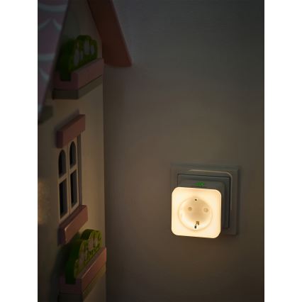 Osram - Tomada SCHUKO LED regulável com iluminação SMART+ NIGHTLIGHT 3680W/230V Wi-Fi
