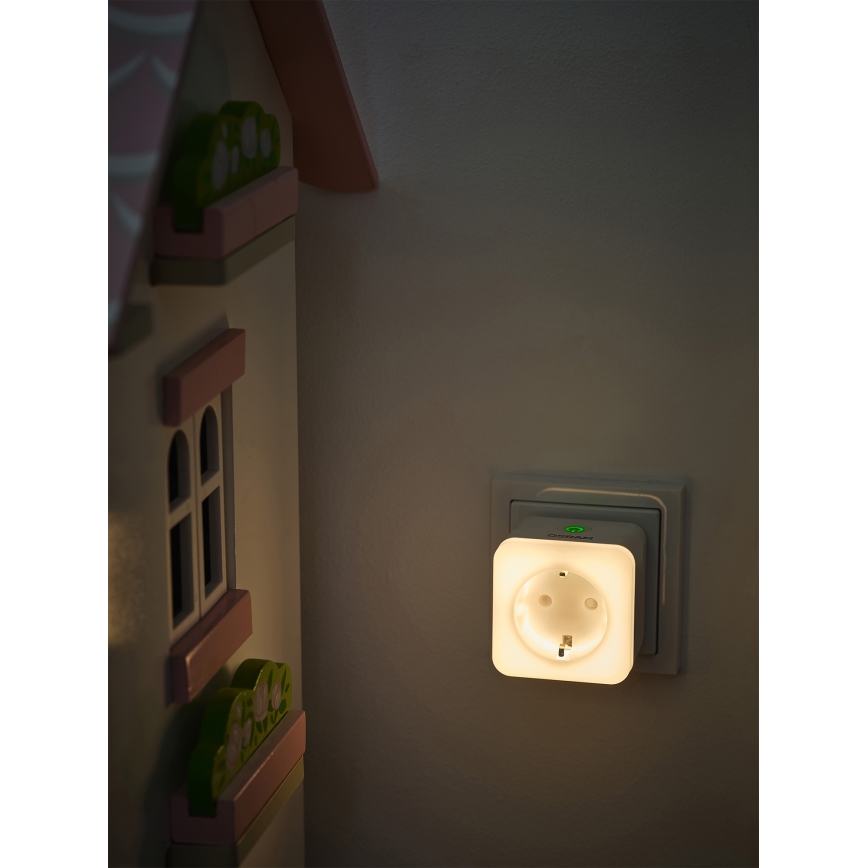 Osram - Tomada SCHUKO LED regulável com iluminação SMART+ NIGHTLIGHT 3680W/230V Wi-Fi