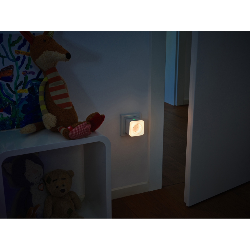 Osram - Tomada SCHUKO LED regulável com iluminação SMART+ NIGHTLIGHT 3680W/230V Wi-Fi