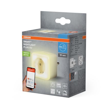Osram - Tomada SCHUKO LED regulável com iluminação SMART+ NIGHTLIGHT 3680W/230V Wi-Fi