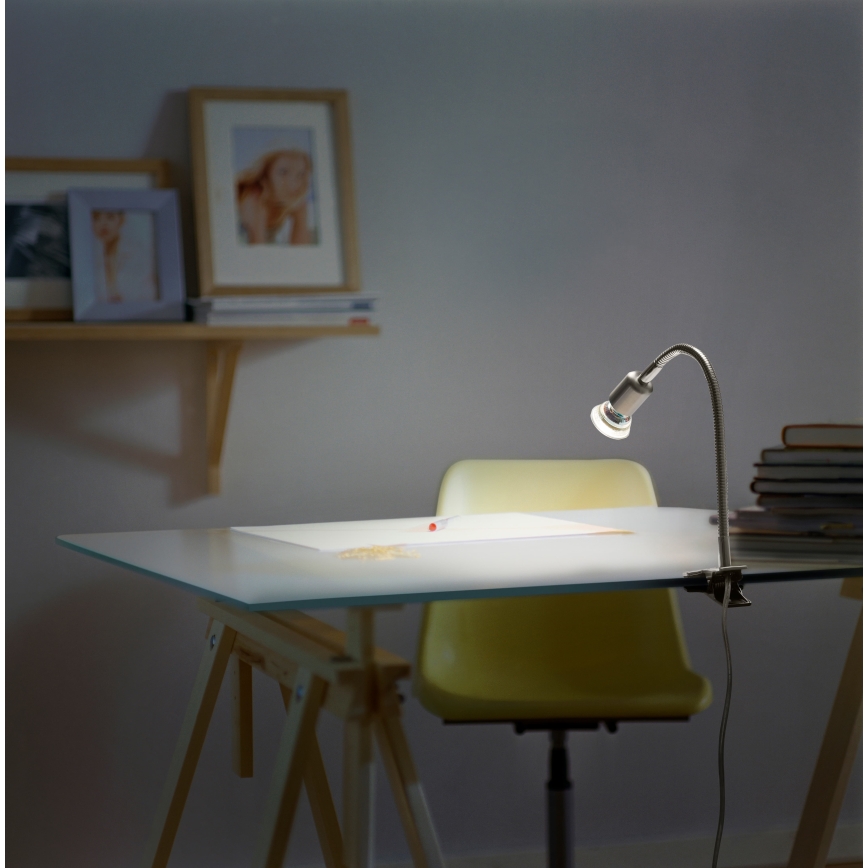 Osram - Luminária com grampo CLIP TUBE FLEX 1xGU10/5W/230V cromo mate