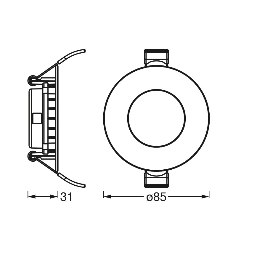 Osram - Luminária de embutir LED SLIM/4,5W/230V 6500K