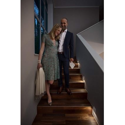 Osram - Luminária de escada LED com sensor NIGHTLUX LED/0,25W/3xAAA IP54 branca