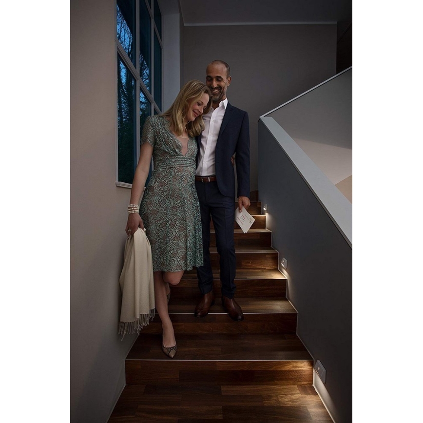 Osram - Luminária de escada LED com sensor NIGHTLUX LED/0,25W/3xAAA IP54 branca