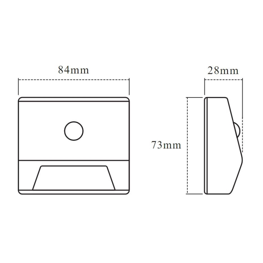 Osram - Luminária de escada LED com sensor NIGHTLUX LED/0,25W/3xAAA IP54 branca