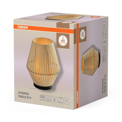 Osram - Luminária de mesa DECOR STRIPES 1xE14/5W/230V bege