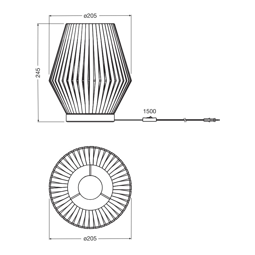Osram - Luminária de mesa DECOR STRIPES 1xE14/5W/230V bege