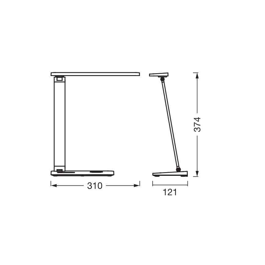 Osram - Candeeiro de mesa LED regulável OFFICE LINE LED/17W/230V 3000/4000/6500K preto