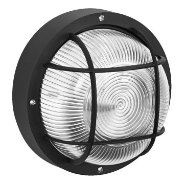 Osram - Luminária de parede para exterior BULKHEAD 1xE27/10W/230V Ø 19 cm IP54 preta