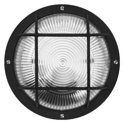 Osram - Luminária de parede para exterior BULKHEAD 1xE27/10W/230V Ø 19 cm IP54 preta
