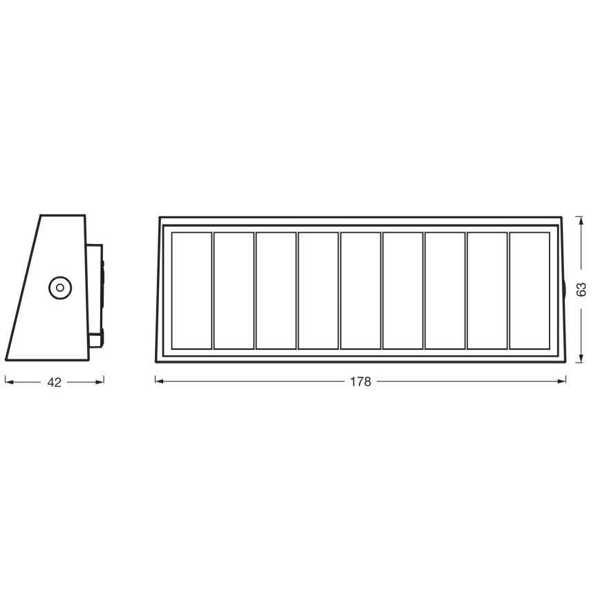 Osram - Aplique solar de parede LED regulável ENDURA STYLE LED/7,1W/4,2V 2000 mAh IP44 antracite