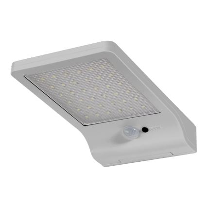 Osram - Aplique de parede solar LED com sensor DOORLED LED/3W/3,3V 2000 mAh IP44 prateado