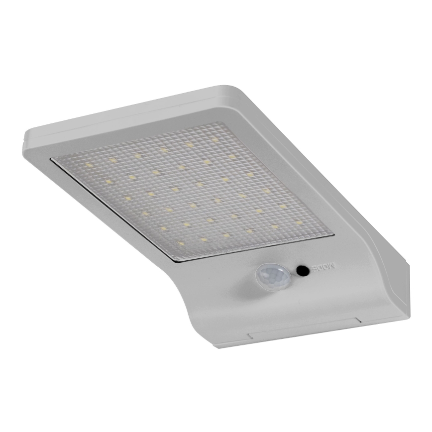Osram - Aplique de parede solar LED com sensor DOORLED LED/3W/3,3V 2000 mAh IP44 prateado