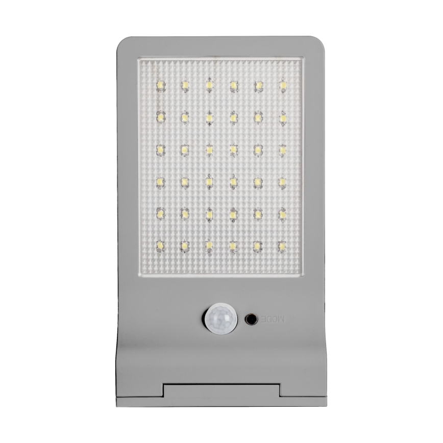 Osram - Aplique de parede solar LED com sensor DOORLED LED/3W/3,3V 2000 mAh IP44 prateado