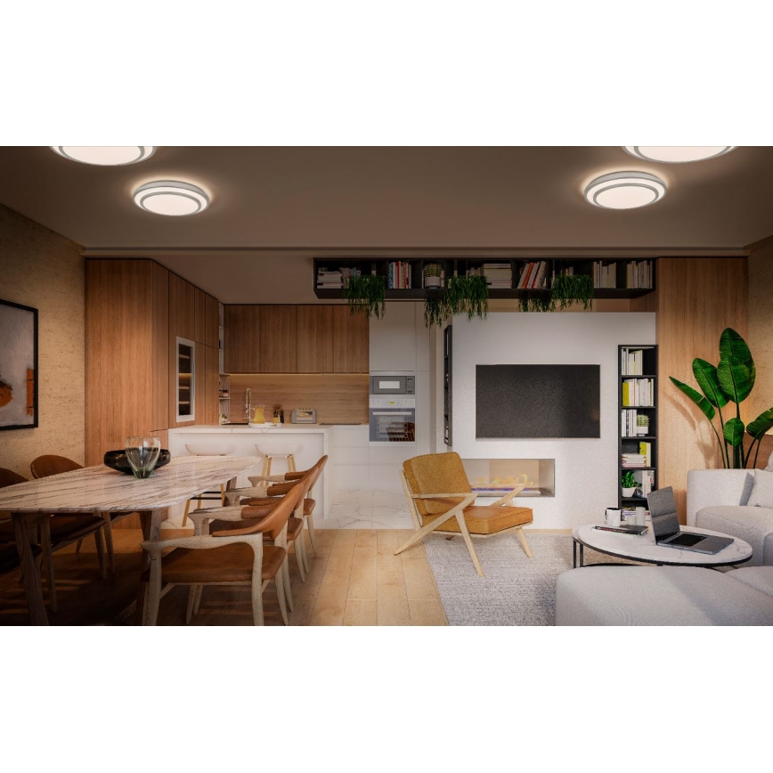 Osram - Luminária de tecto LED ORBIS BERLIN LED/16W/230V diâmetro 29,3 cm prateada