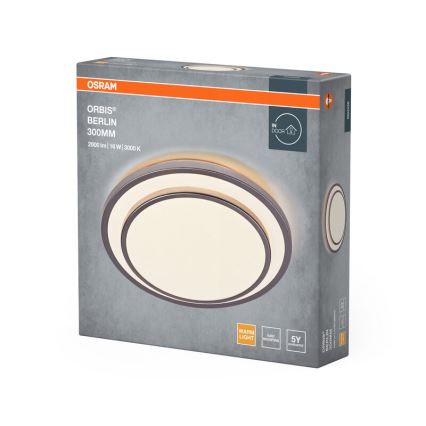 Osram - Luminária de tecto LED ORBIS BERLIN LED/16W/230V diâmetro 29,3 cm prateada