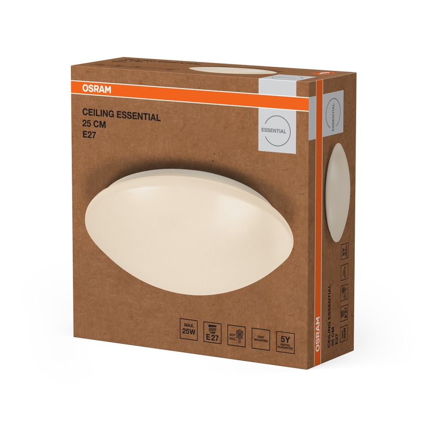 Osram - Luminária de teto CEILING ESSENTIAL 1xE27/25W/230V Ø 25 cm branca