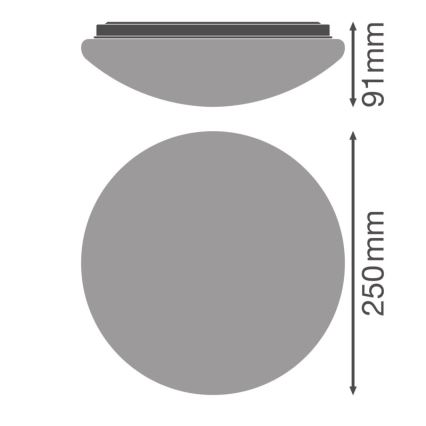 Osram - Luminária de teto CEILING ESSENTIAL 1xE27/25W/230V Ø 25 cm branca