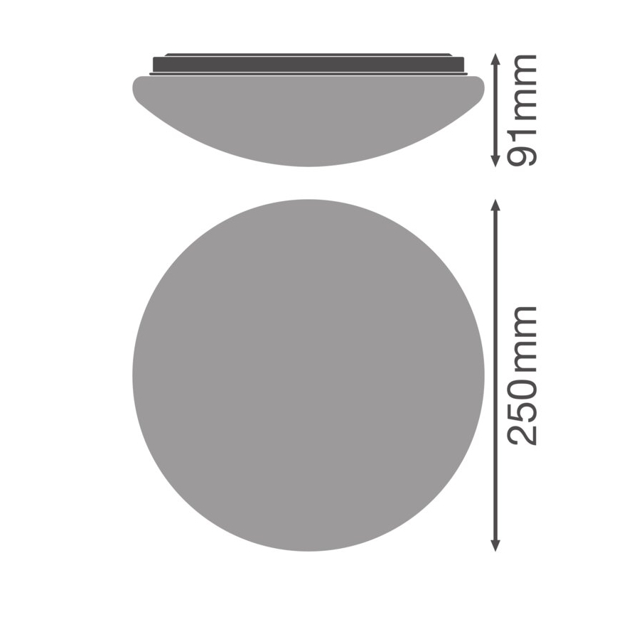 Osram - Luminária de teto CEILING ESSENTIAL 1xE27/25W/230V Ø 25 cm branca
