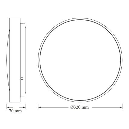 Osram - Candeeiro de tecto LED com sensor de crepúsculo CEILING LUXO LED/18W/230V diâmetro 32 cm branco