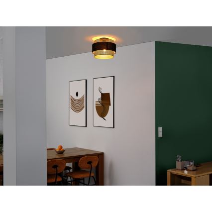 Osram - Luminária de Teto DECOR HORNET 1x E27 / 10W / 230V, diâmetro 30 cm, preto/dourado