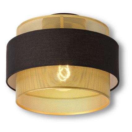 Osram - Luminária de Teto DECOR HORNET 1x E27 / 10W / 230V, diâmetro 30 cm, preto/dourado