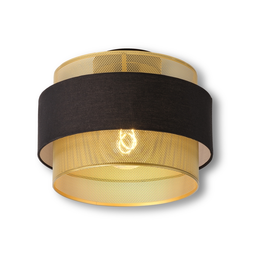 Osram - Luminária de Teto DECOR HORNET 1x E27 / 10W / 230V, diâmetro 30 cm, preto/dourado
