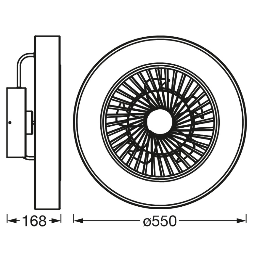 Osram - Candeeiro de teto LED regulável com ventilador SMART+ LED/78W/230V 3000-6500K Wi‑Fi + controlo remoto
