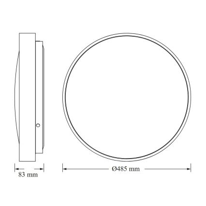 Osram - Luminária de Teto LED CEILING LUXO LED/36W/230V Ø 49 cm dourada
