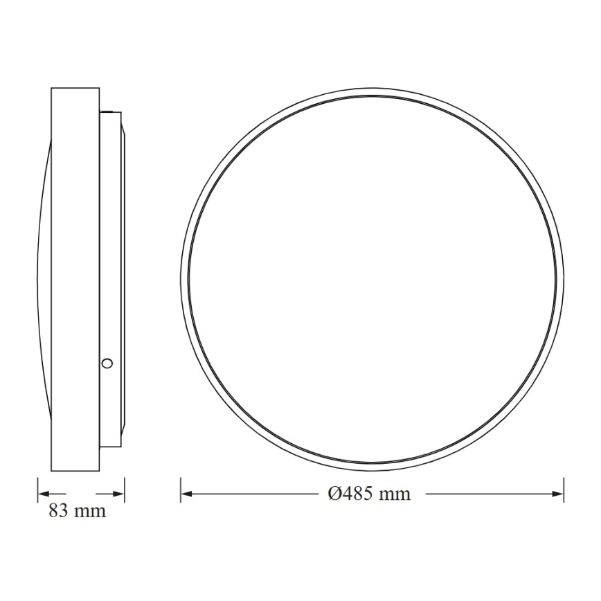 Osram - Luminária de teto LED CEILING LUXO LED/36W/230V Ø 49 cm preta