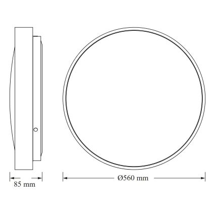 Osram - Luminária de teto LED CEILING LUXO LED/60W/230V Ø 56 cm dourada