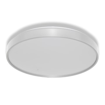 Osram - Luminária de teto LED com sensor crepuscular CEILING LUXO LED/24W/230V Ø 38 cm prateada