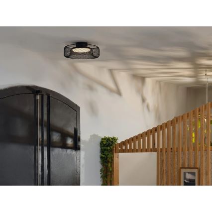 Osram - Luminária de teto LED DECOR MESH LED/18,5W/230V diâmetro 30 cm preta