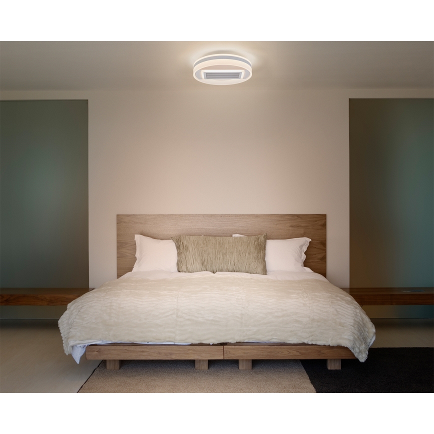 Osram - Luminária de tecto LED dimerizável com ventilador CEILING FAN LED/55W/230V 3000-6500K branca + controlo remoto