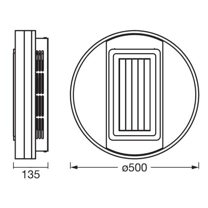 Osram - Luminária de tecto LED dimerizável com ventilador CEILING FAN LED/55W/230V 3000-6500K branca + controlo remoto